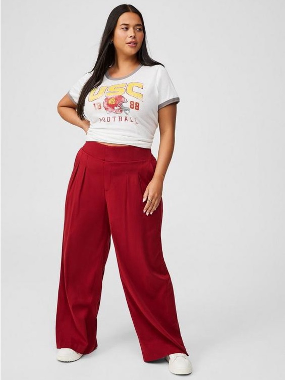 Torrid Wide Leg Stretch Challis High-Rise Pant - Size 16R